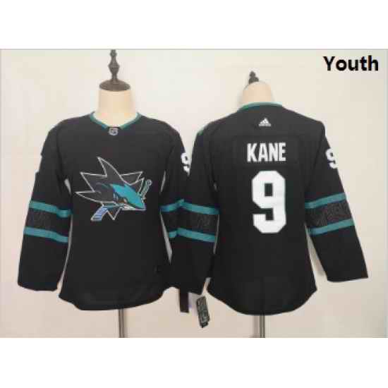 Youth Sharks 9 Evander Kane Black Youth Adidas Jersey